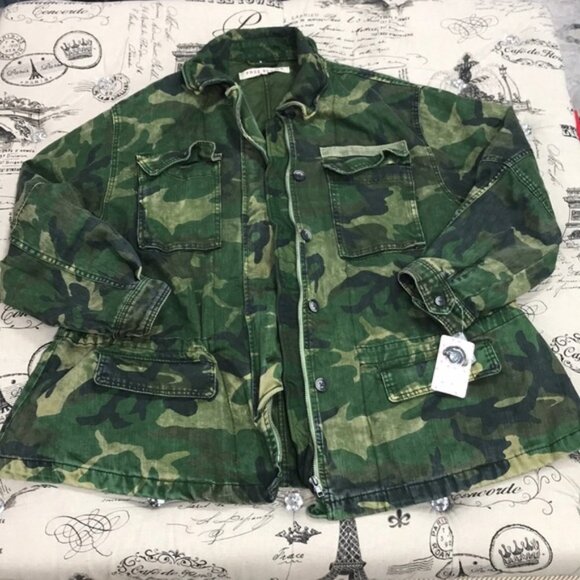 FREE PEOPLE Lightweight Jacket In Camo-green - Picture 8 of 11